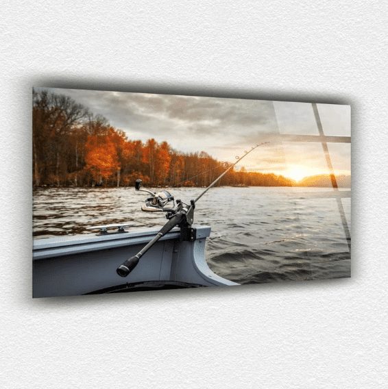 Balıkçı Teknesi Cam Tablo