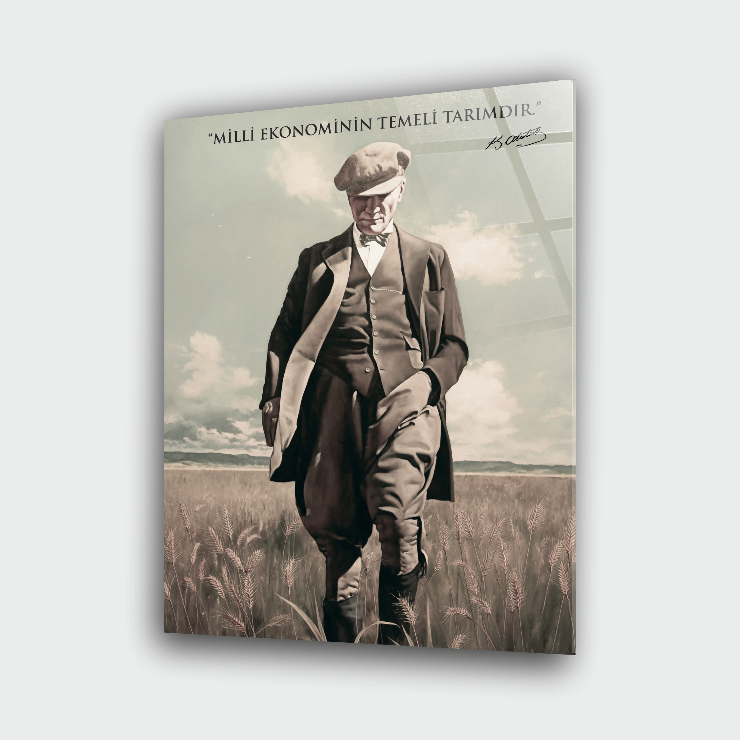 Atatürk Tarım Cam Tablo - Görsel 3