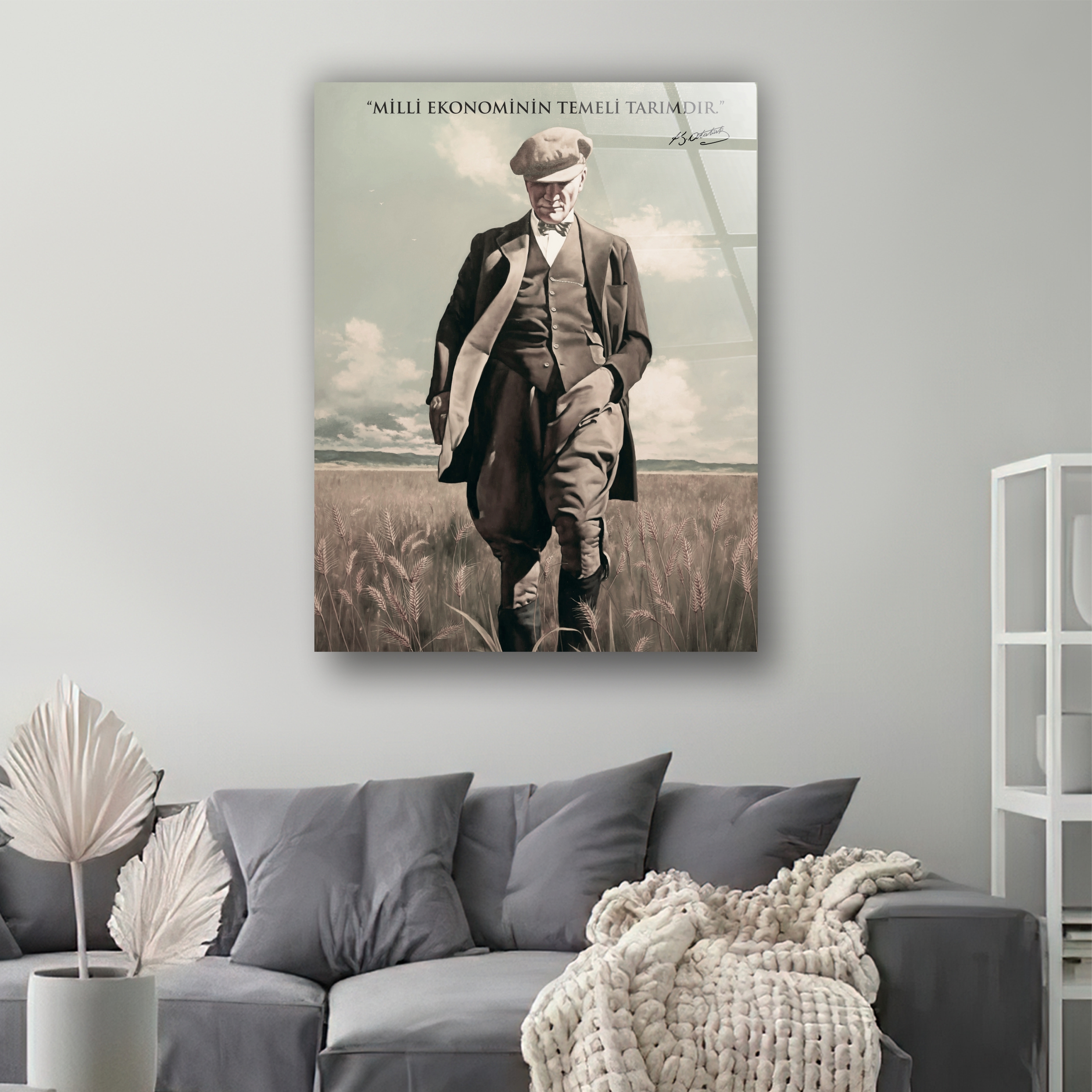 Atatürk Tarım Cam Tablo - Görsel 2