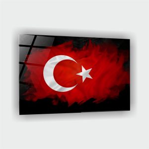 Türk Bayrağı Cam Tablo M1 - Görsel 3