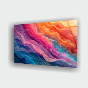 Renk Dalgaları Cam Tablo