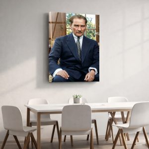 Mustafa Kemal Atatürk Cam Tablo - Görsel 4