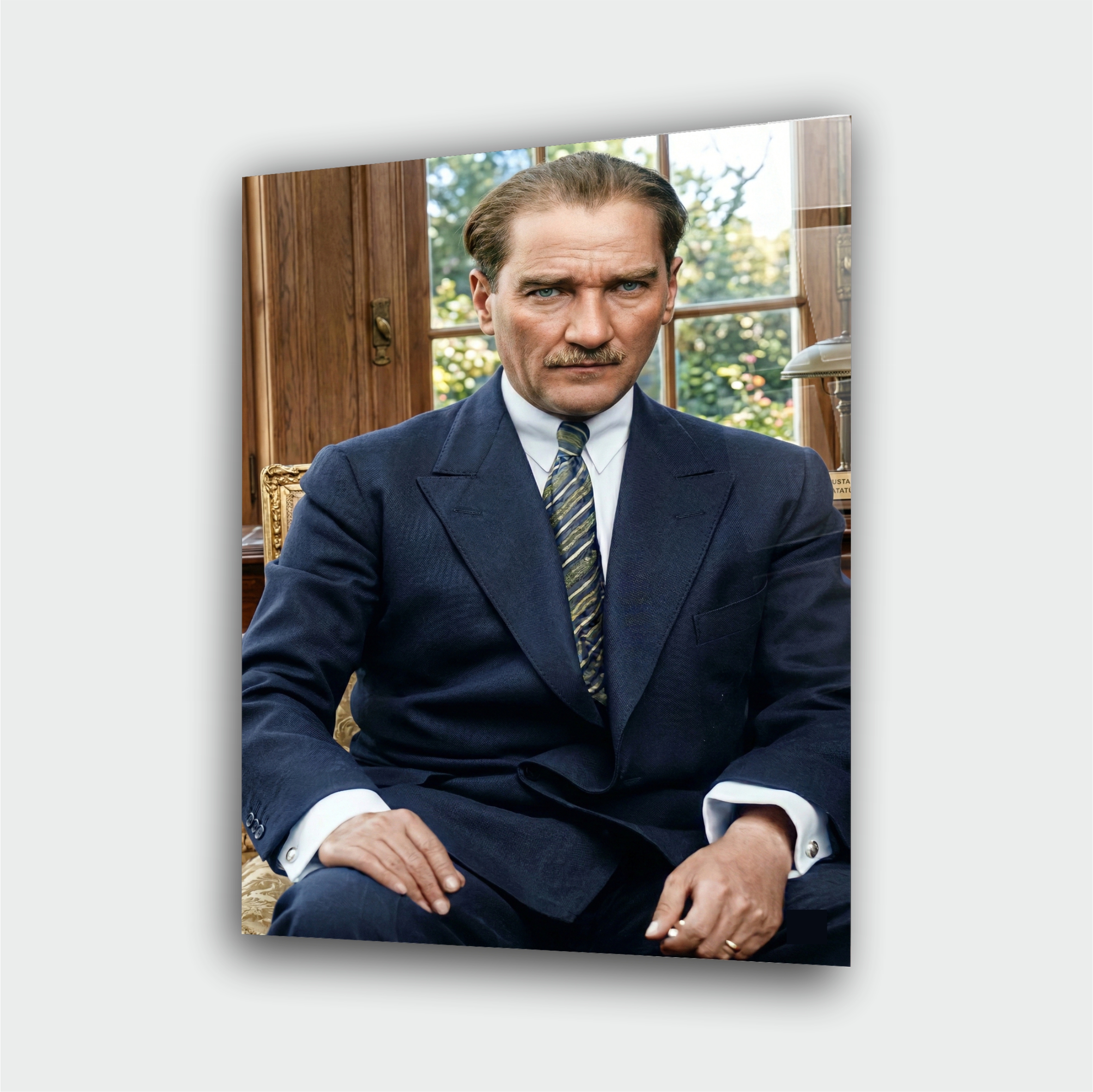 Mustafa Kemal Atatürk Cam Tablo - Görsel 2