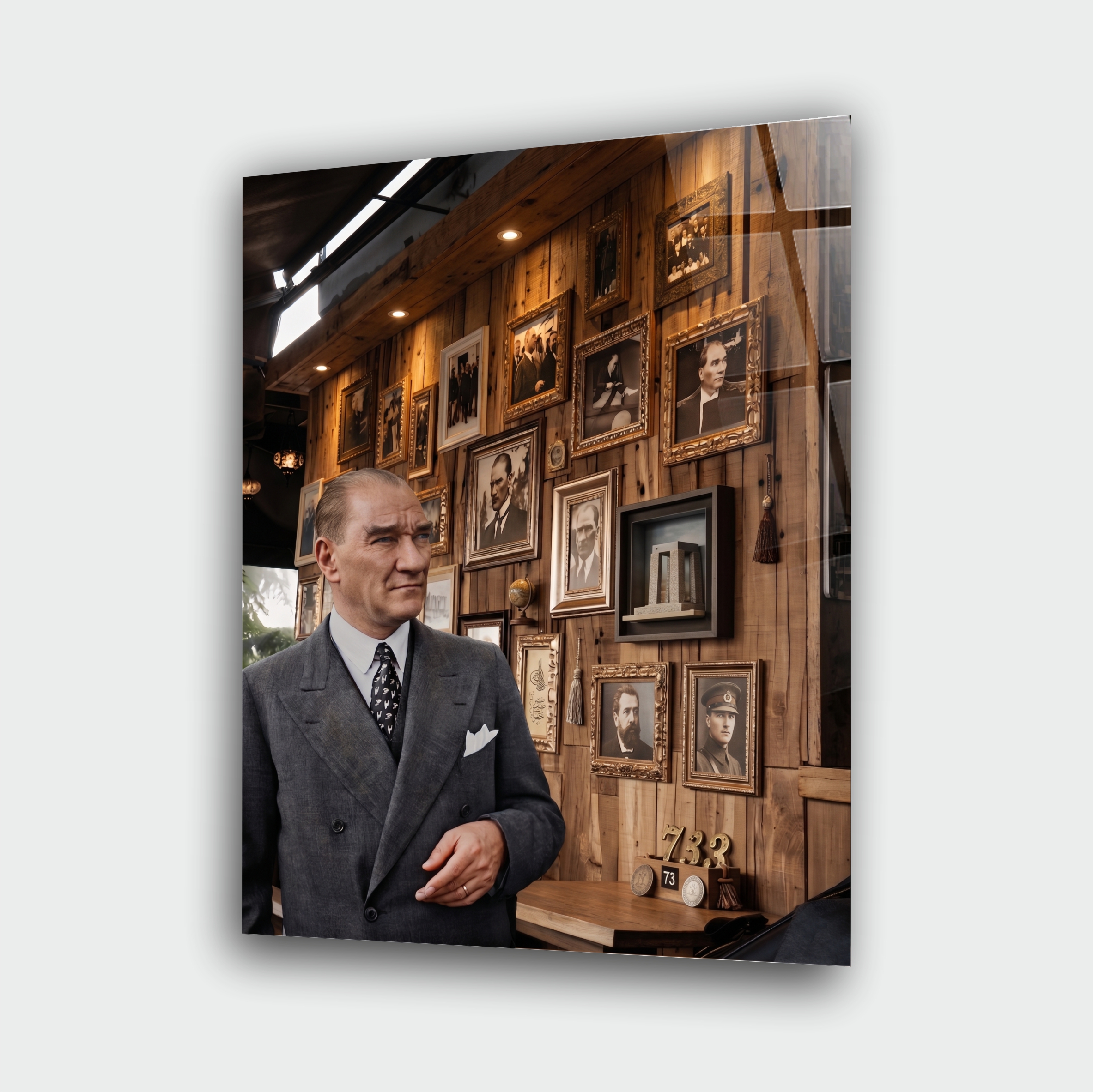 Atatürk Cam Tablo – Çerçevesiz UV Baskı