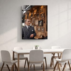 Atatürk Cam Tablo – Çerçevesiz UV Baskı - Görsel 4