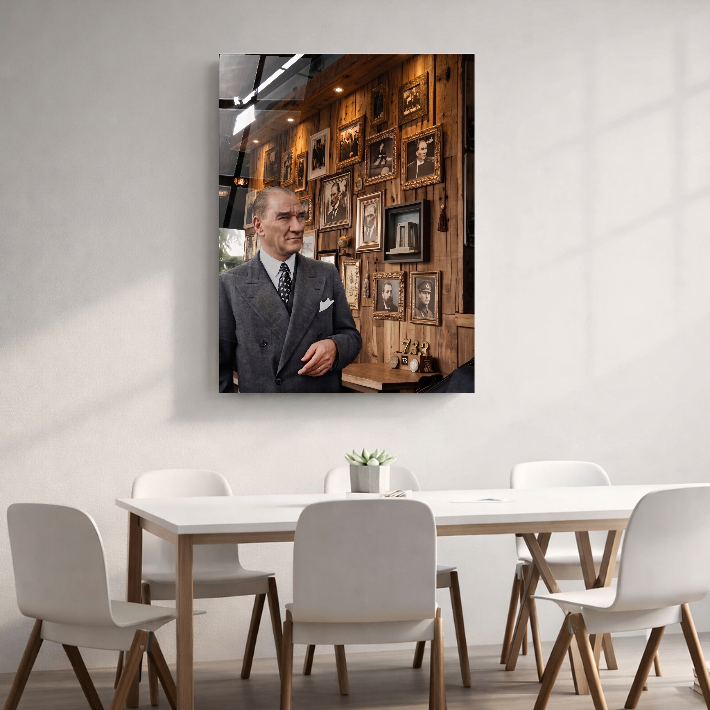 Atatürk Cam Tablo – Çerçevesiz UV Baskı - Görsel 4