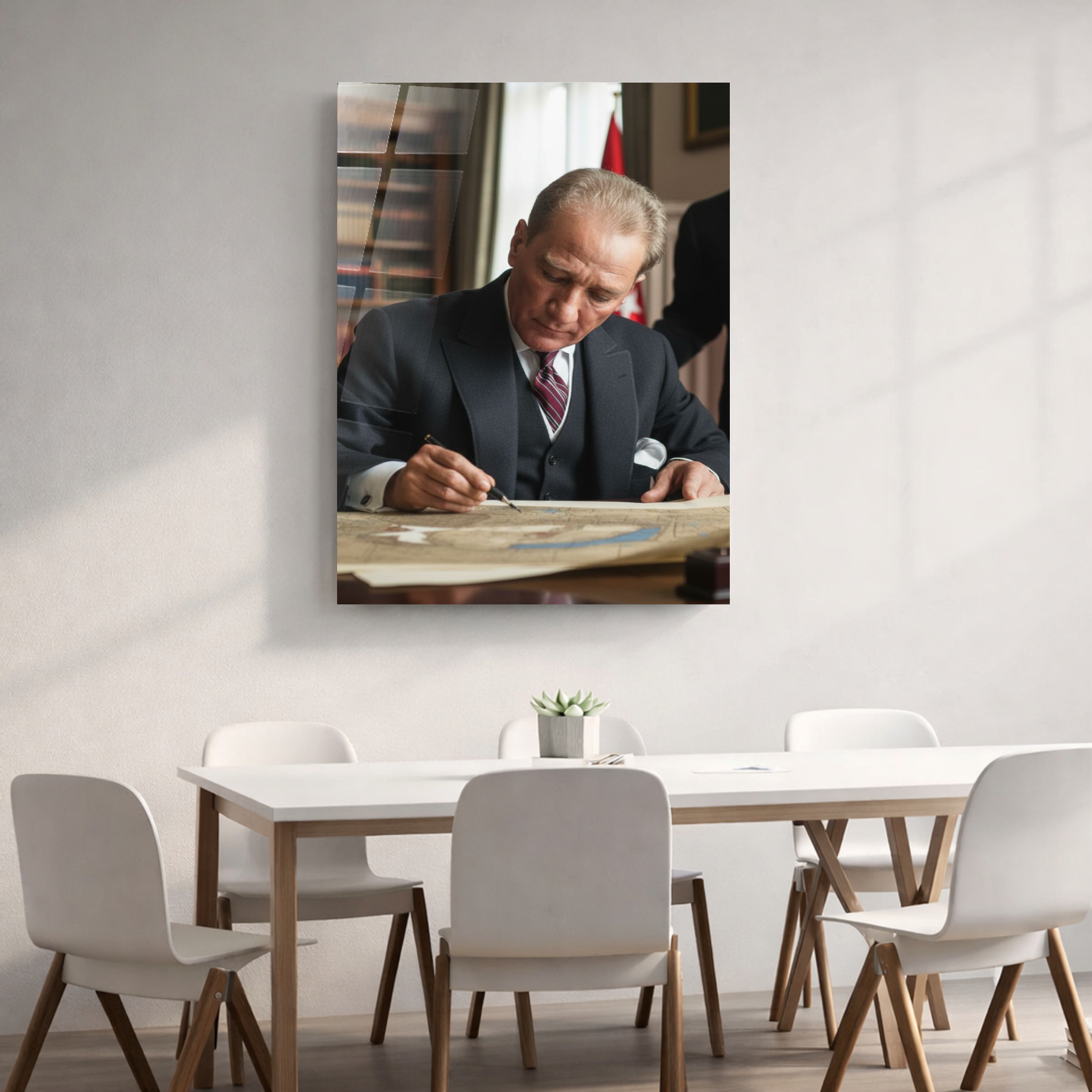 Atatürk Cam Tablo – Çerçevesiz UV Baskı - Görsel 4