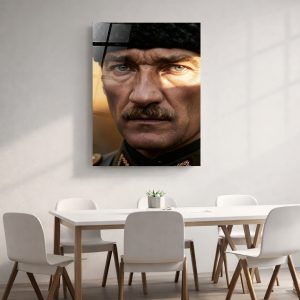 Atatürk Cam Tablo – Çerçevesiz UV Baskı - Görsel 4