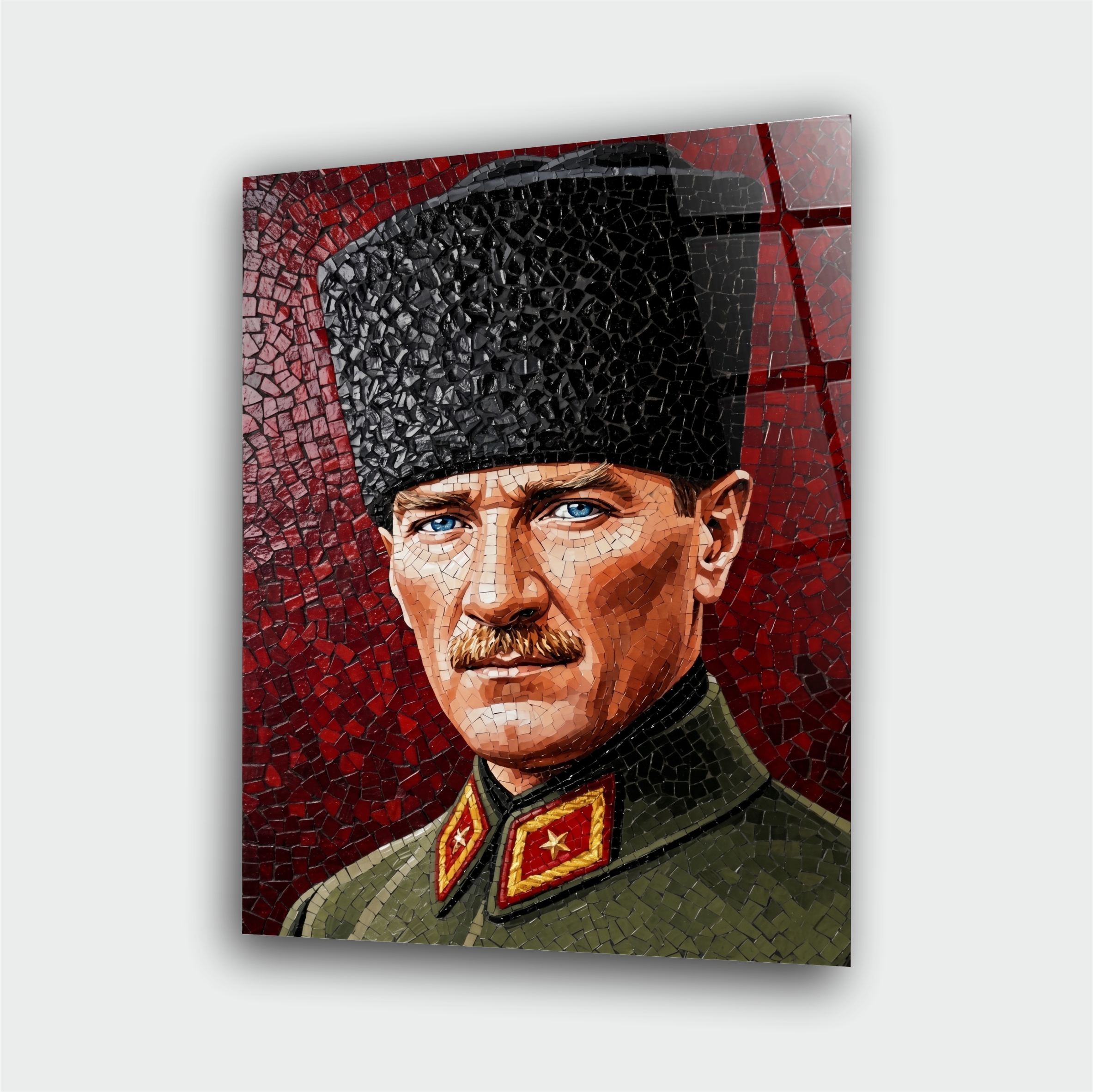 Atatürk Cam Tablo - Çerçevesiz UV Baskı - Görsel 3