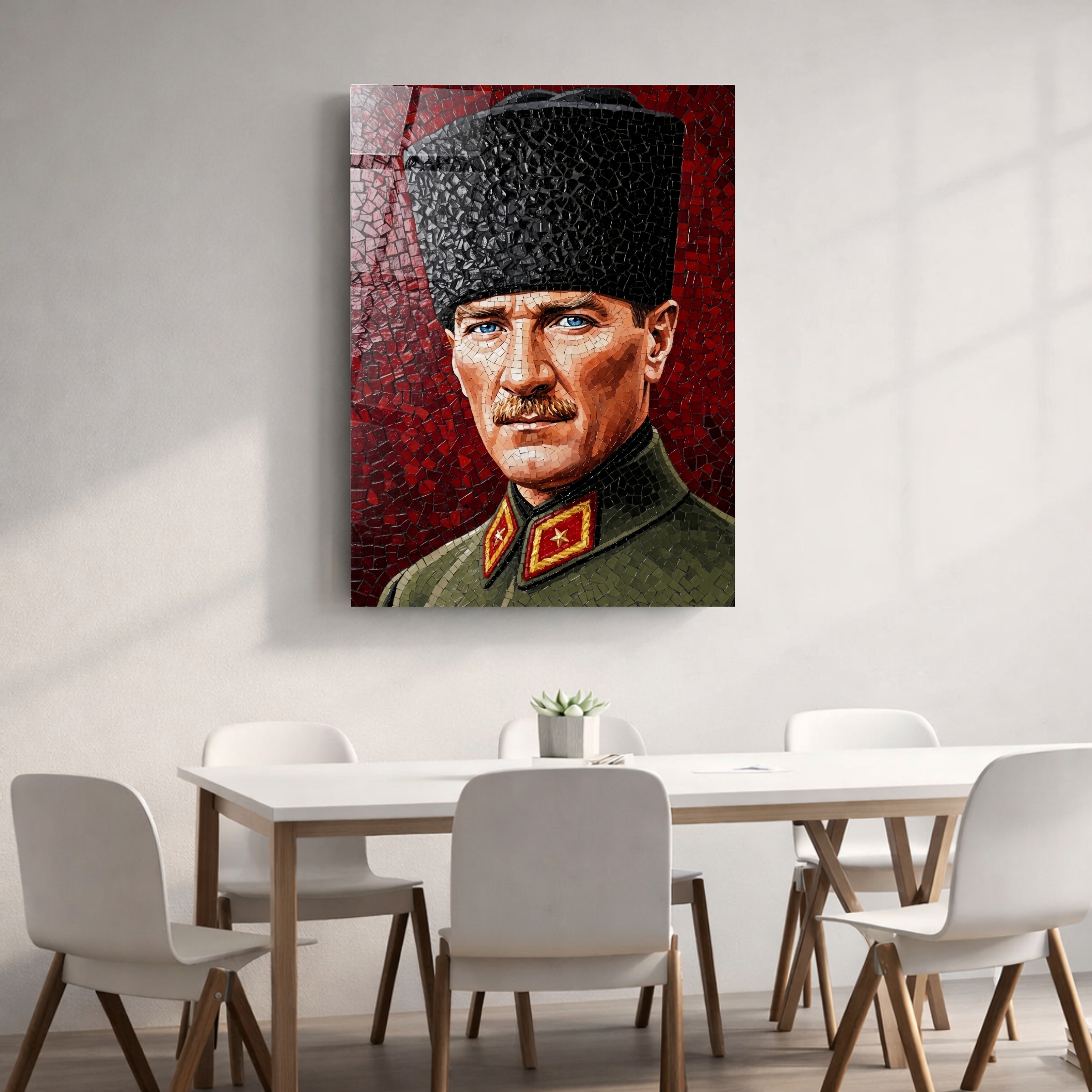 Atatürk Cam Tablo - Çerçevesiz UV Baskı - Görsel 4