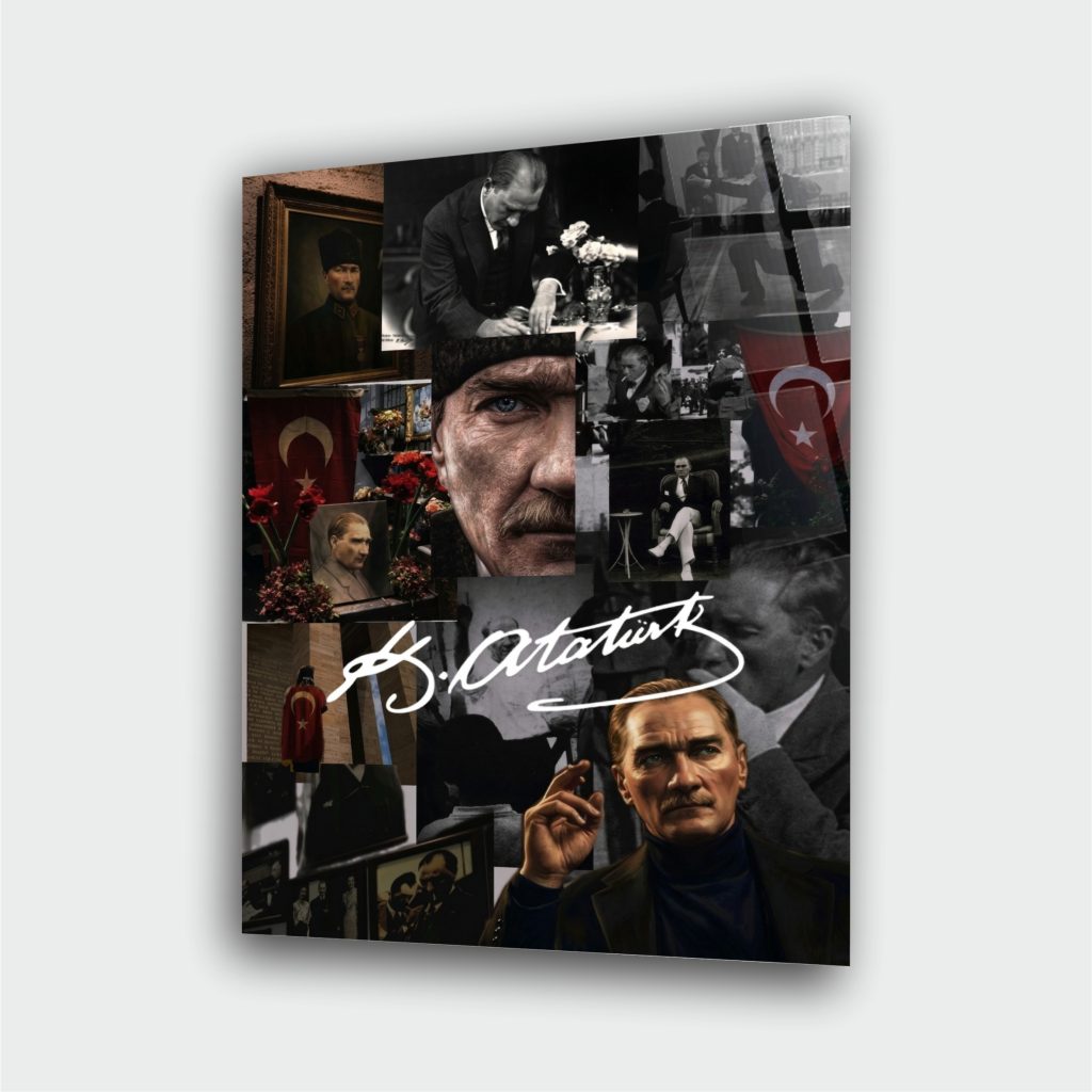 Atatürk Cam Tablo – Çerçevesiz UV Baskı