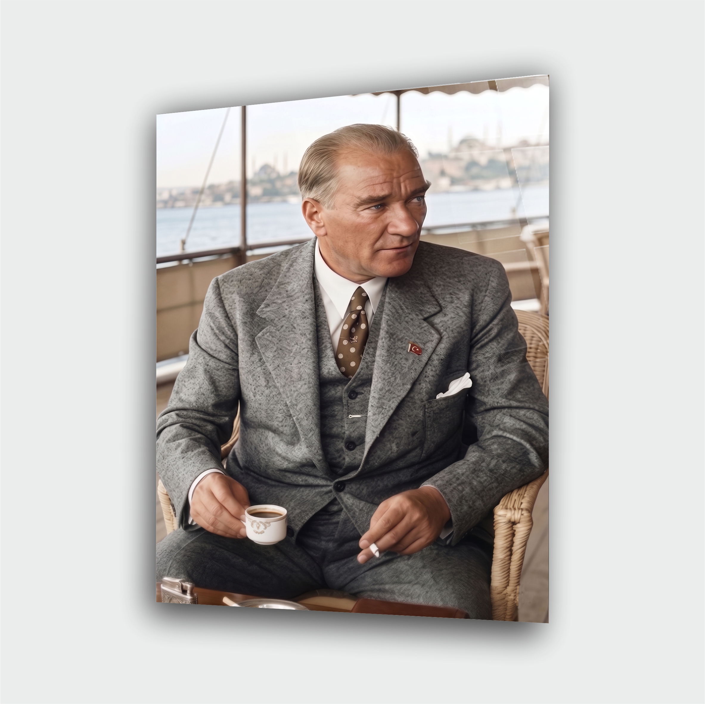 Atatürk Cam Tablo – Çerçevesiz UV Baskı