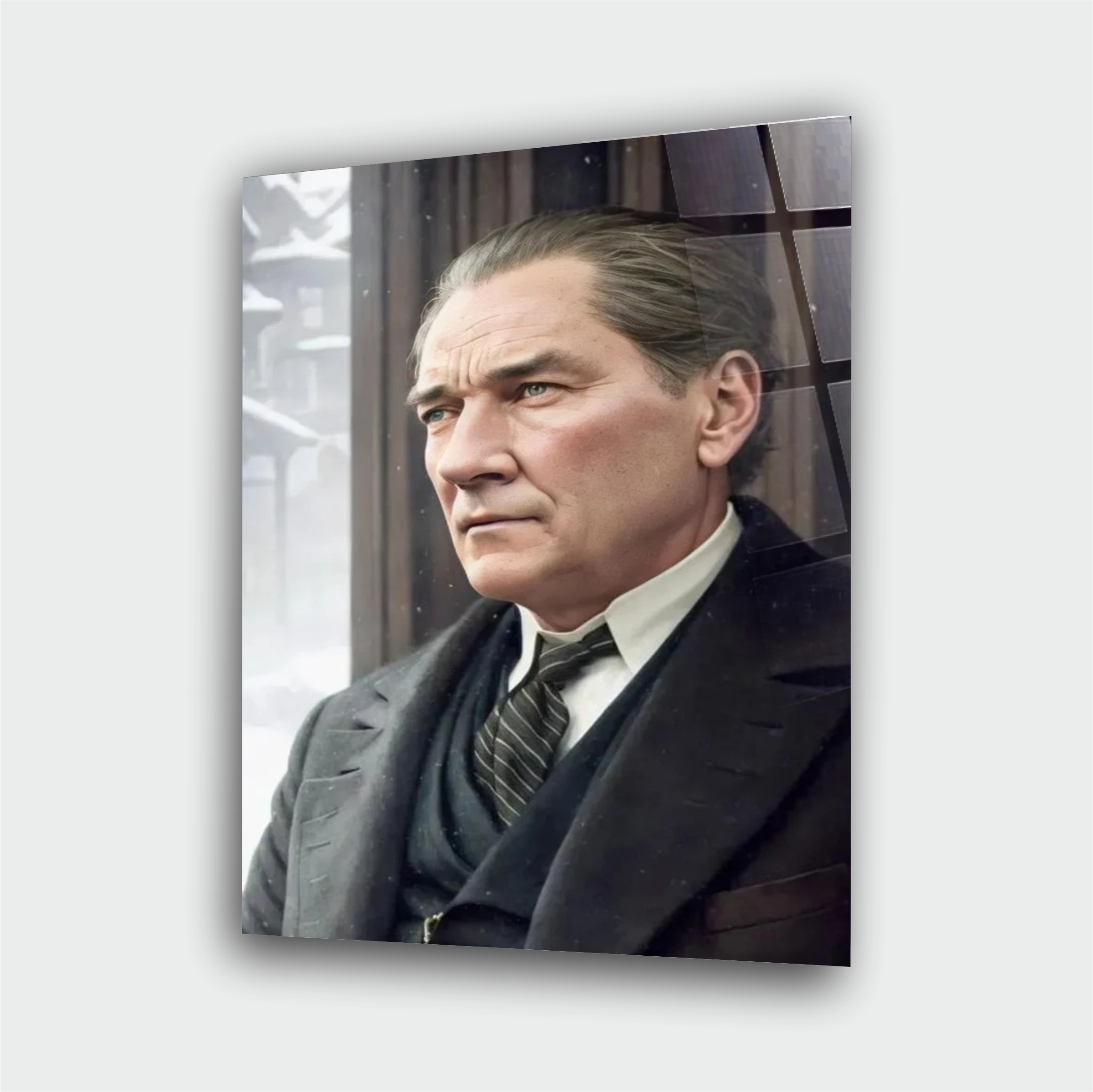 Atatürk Cam Tablo – Çerçevesiz UV Baskı