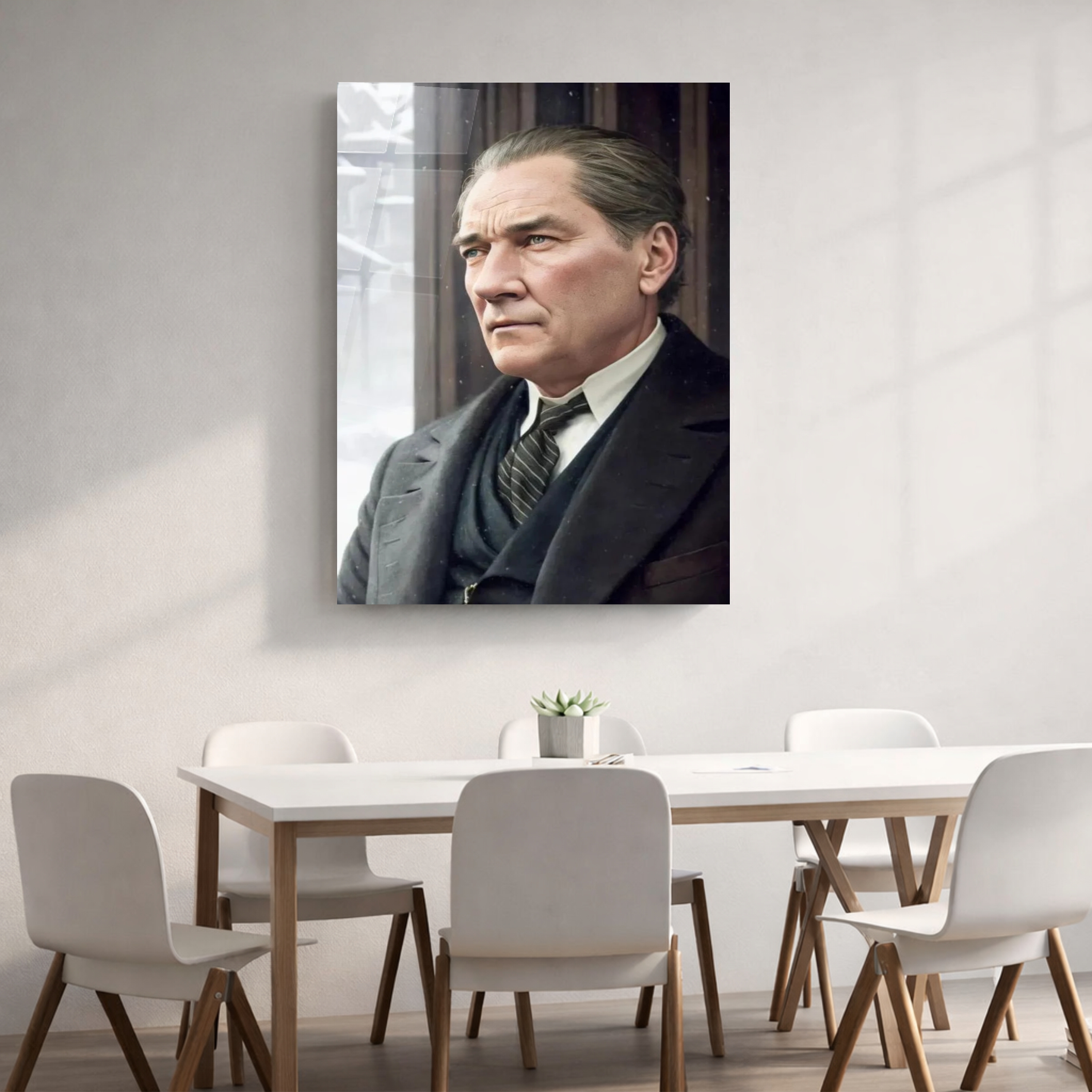 Atatürk Cam Tablo – Çerçevesiz UV Baskı - Görsel 4