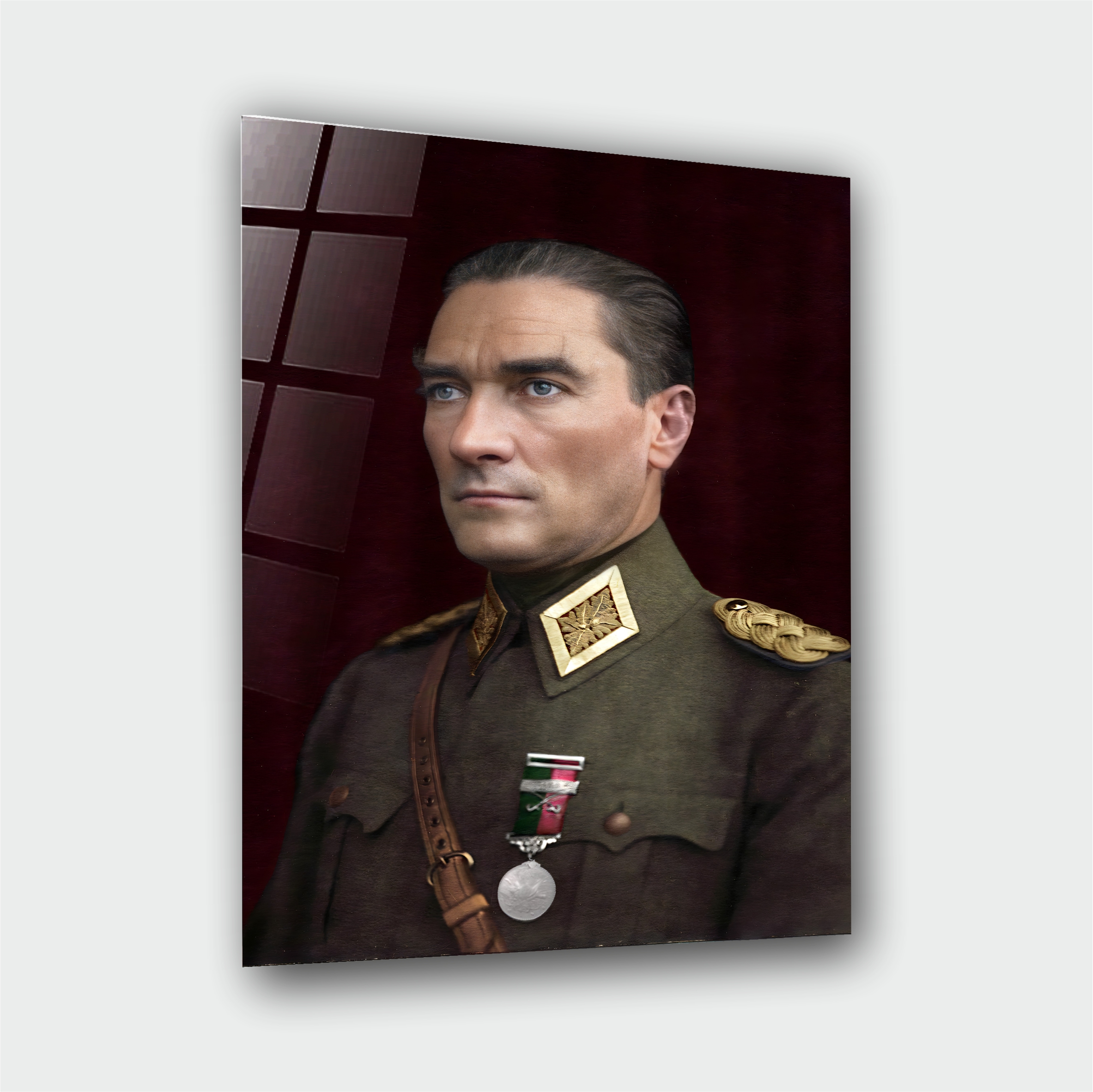 Atatürk Cam Tablo – Çerçevesiz UV Baskı - Görsel 3